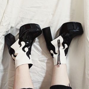 Dollskill platform flame booties